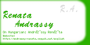 renata andrassy business card